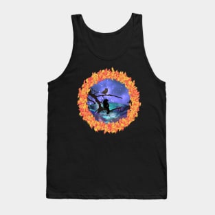 Halloween hunt cat vs owl Tank Top